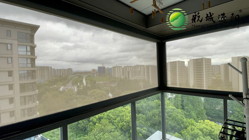 杭州望錢塘云莊防風(fēng)卷簾案例